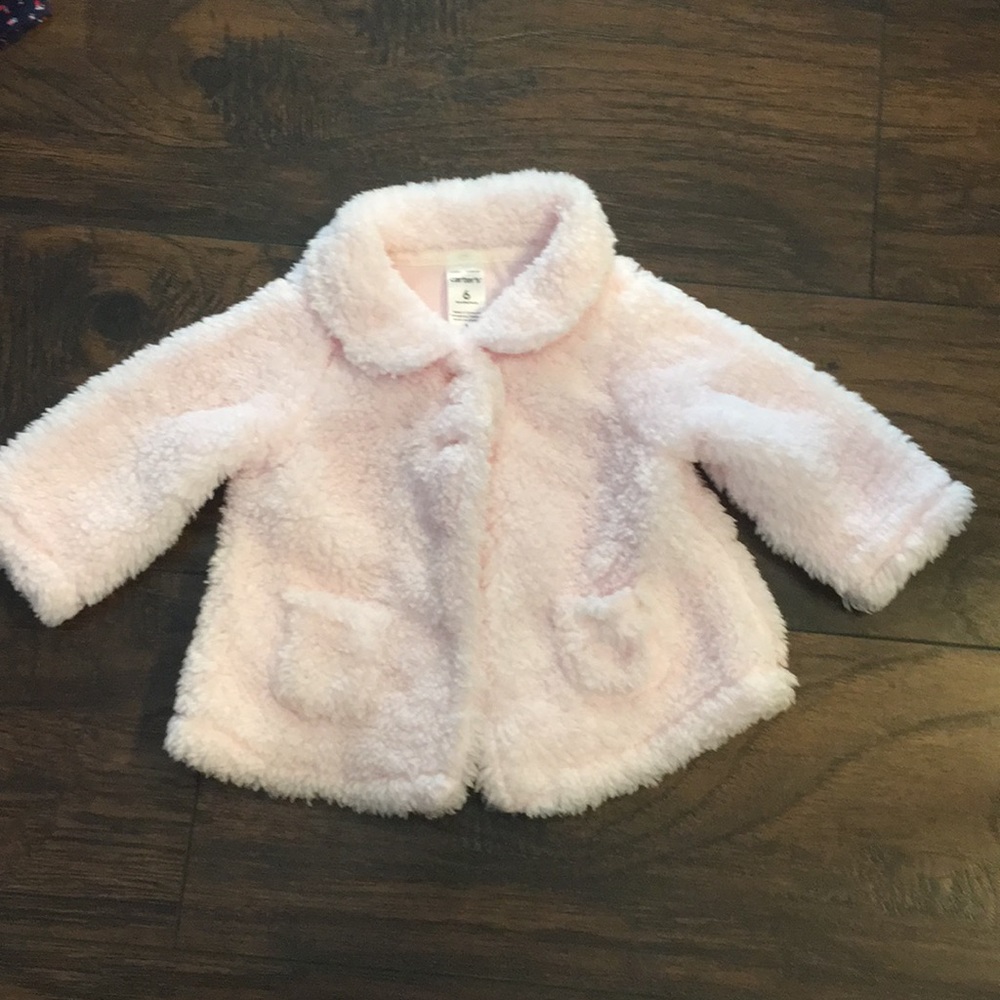 Carter’s Sherpa baby pink coat